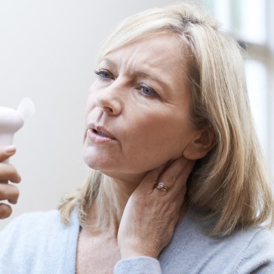 Menopause: symptoms include sweating and hot flushes. Stock image.